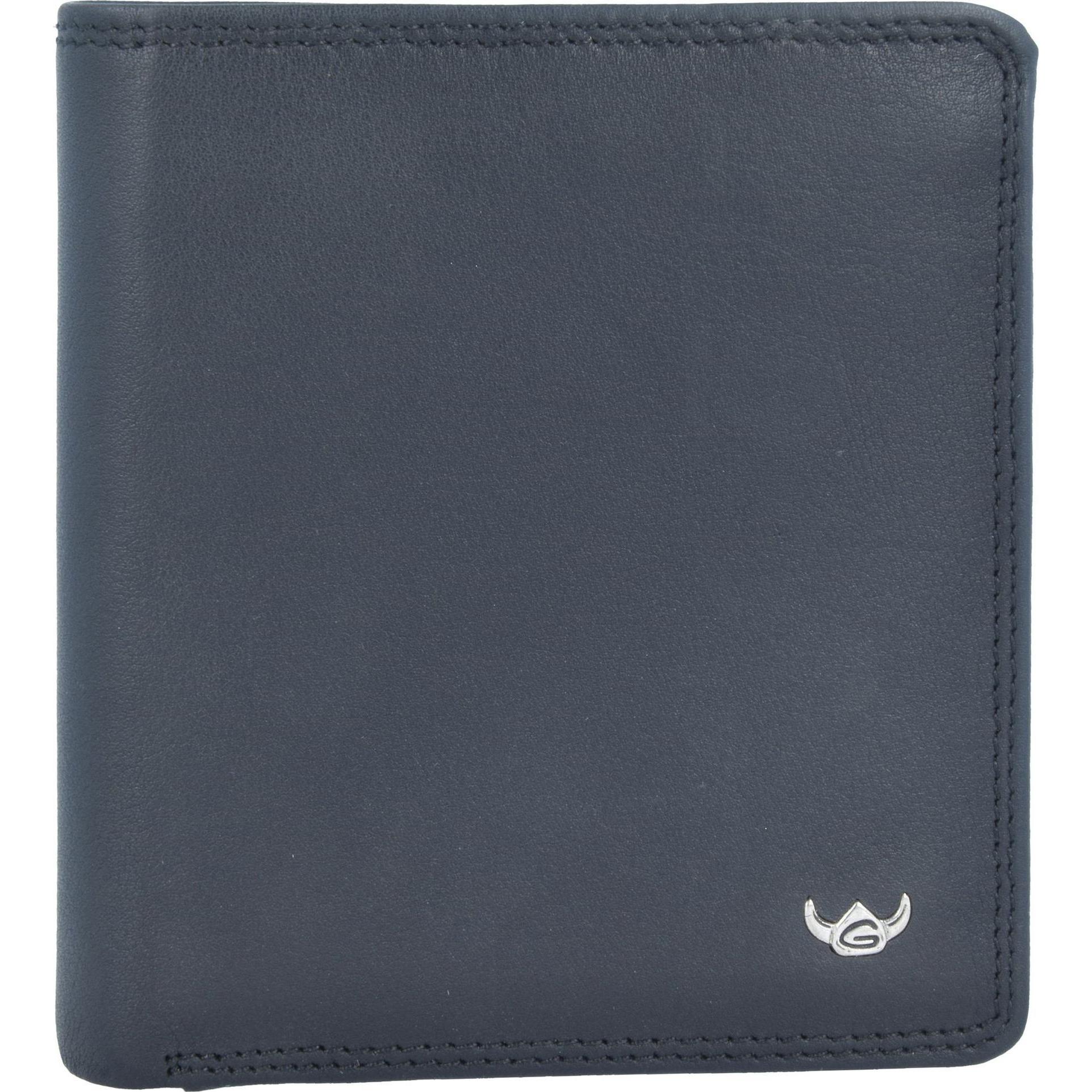 Golden Head, Herren, Portemonnaie, Polo RFID Protect Geldbörse Leder 9,5 cm, Schwarz