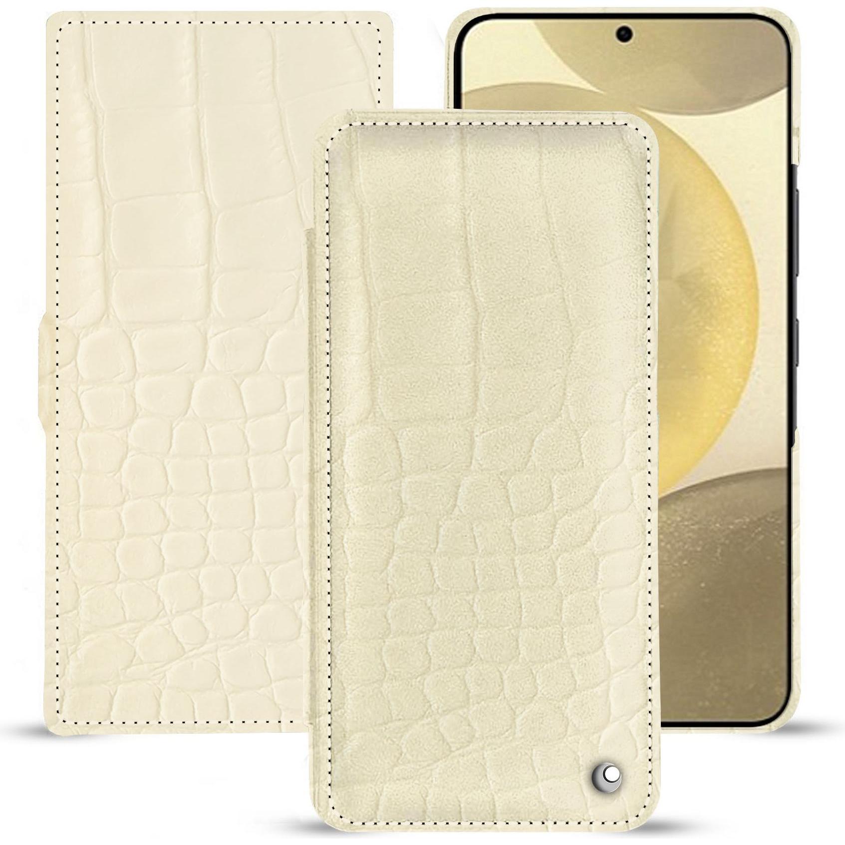 Noreve Lederschutzhülle horizontal (Samsung Galaxy S24+), Smartphone Hülle, Beige