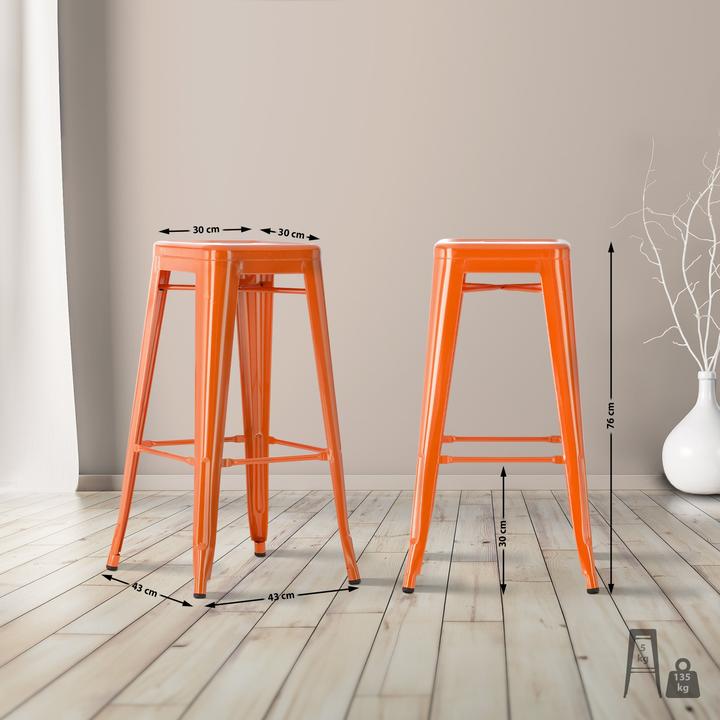 Actual product image CLP Joshua bar stool, orange