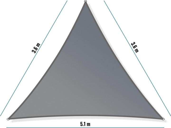 Produktbild Toboli Sonnensegel Dreieck (360 x 360 cm)