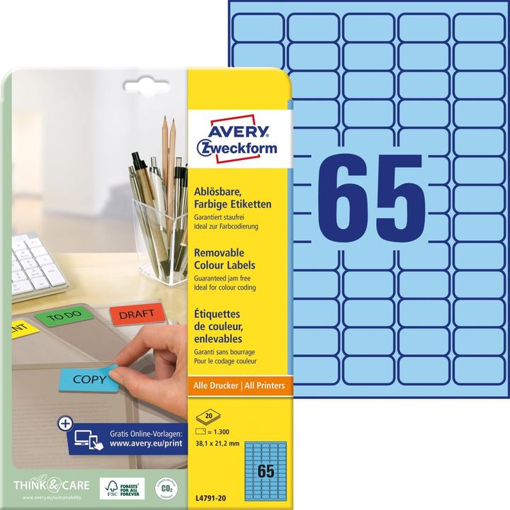 Actual product image Avery Labels removable adhesive