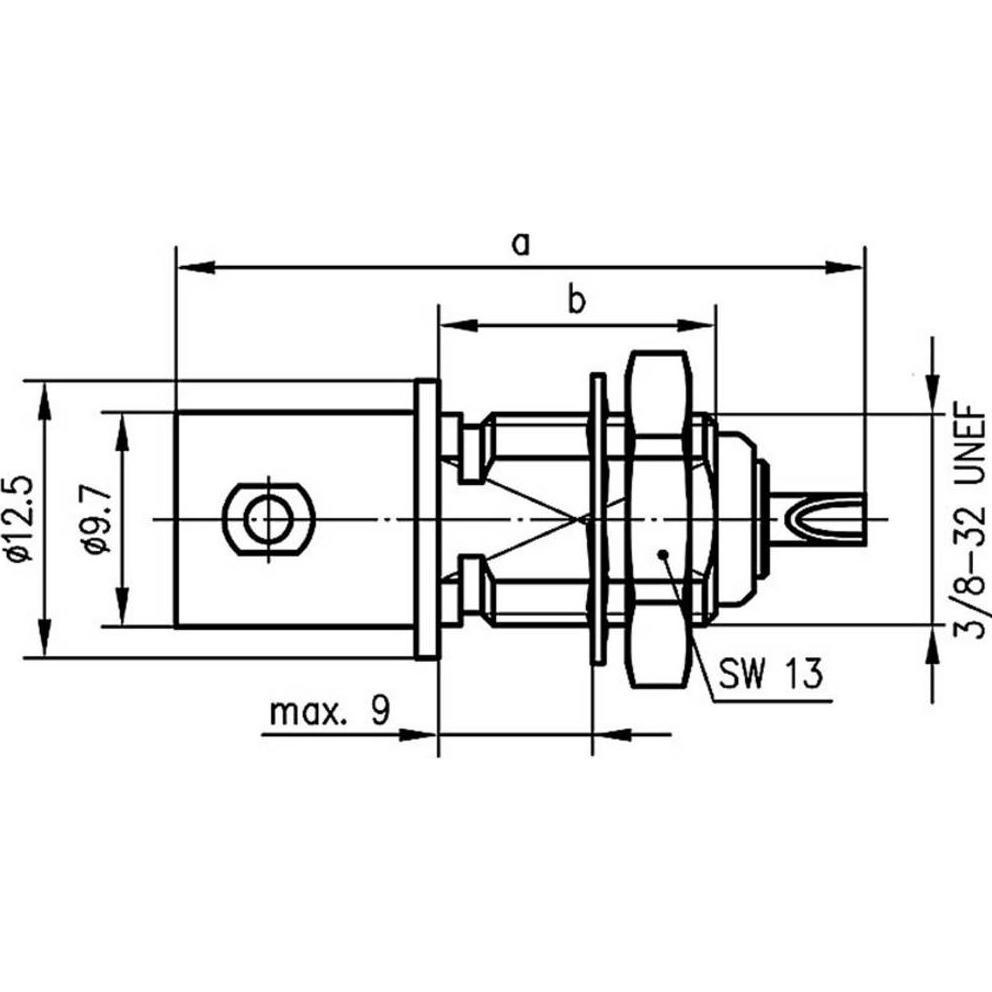 Thumbnail - Telegärtner BNC-Einbaubuchse 50 Ohm, Innenleiter versilbert, Z01, UG-1094/U, Elektronikkabel + Stecker