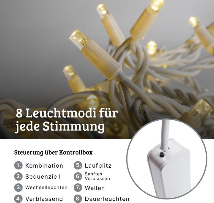 Produktbild Hermex LED Lichterkette 4.4m Gartenbeleuchtung Weihnachtsdeko Outdoor-Lichter (4.40 m)