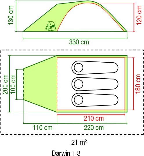 Immagine prodotto Coleman Darwin 3 Plus (Tenda a cupola, 4.90 kg, 3 persone)