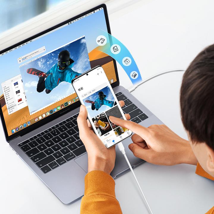 Actual product image Ugreen Cable USB-C to USB-C 15172 (white) (1 m, USB 2.0, 100 W)