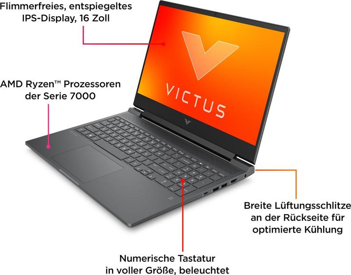 Produktbild HP Victus 16-r0456ng (16.10", Intel Core i5-13500H, 16 GB, 512 GB, DE)