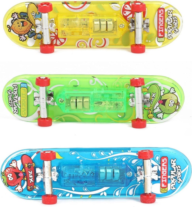 Actual product image Toi-Toys Finger skateboard with light and extra wheels