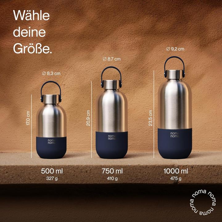 Actual product image noma noma Trinkflasche Edelstahl auslaufsicher 750ml Soda Blue (0.75 l)