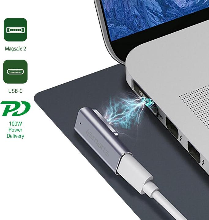 Image du produit 4smarts Adaptateur USB-C PD 100W Magsafe 2 540466 (MagSafe)