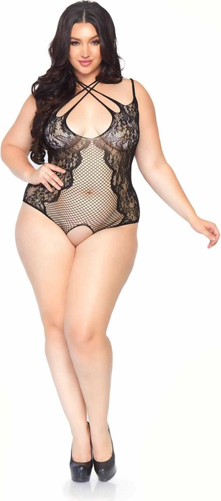 Actual product image Leg Avenue Crotchless teddy + (XXL)