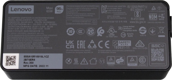 Immagine prodotto Lenovo Alimentatore standard (USB tipo C) (65 W)