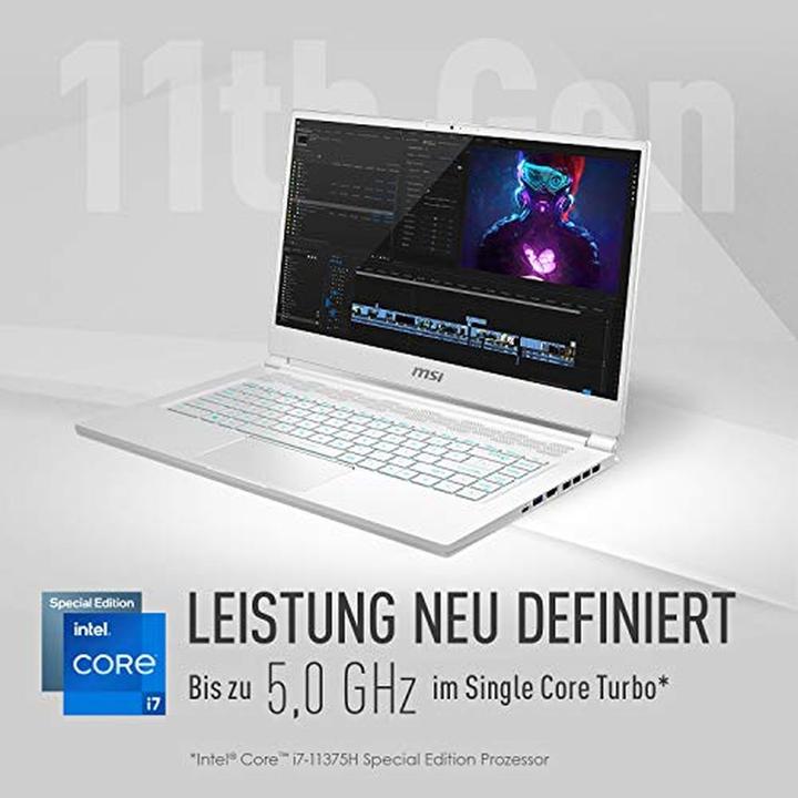 Produktbild MSI Stealth 15M (15.60", 1000 GB, 16 GB, DE, Intel Core i7-11375H SE)