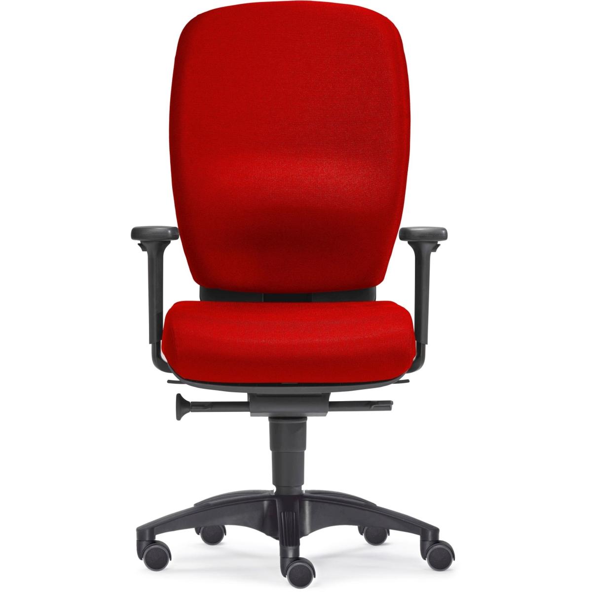Sitwell, Bürostuhl, Büro-Drehstuhl Lady Comfort mit Armlehnen Polyamid-Fusskreuz rot
