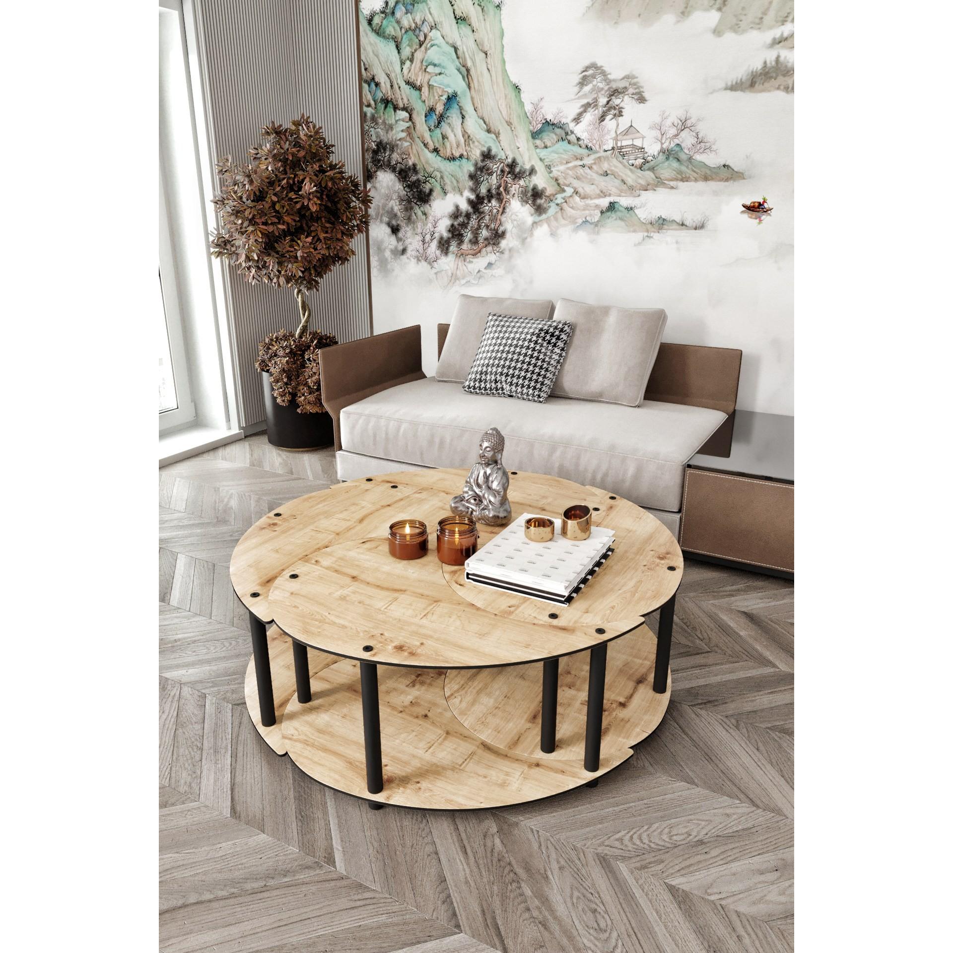 Thumbnail - Hanah Home, Couchtisch + Beistelltisch, Yin Yang Coffee Table 4 Set