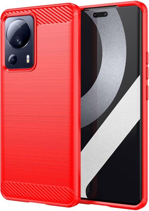 Image du produit Cover-Discount Xiaomi 13 Lite - Housse métallique aspect carbone rouge (Xiaomi 13 Lite)