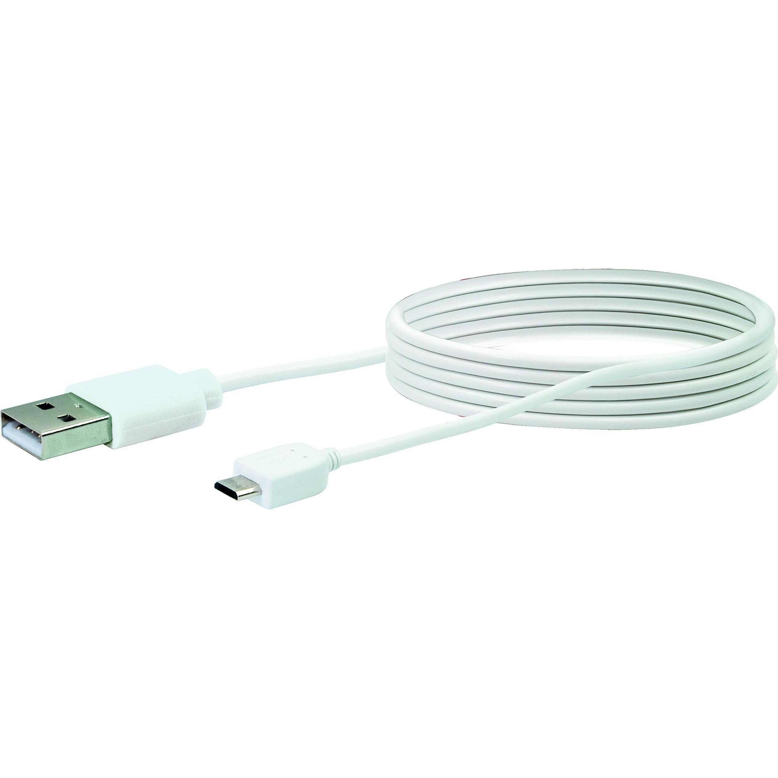 Schwaiger LK200M532 2m USB A Micro-USB A Weiss USB Kabel (2 m, USB 2.0), USB Kabel