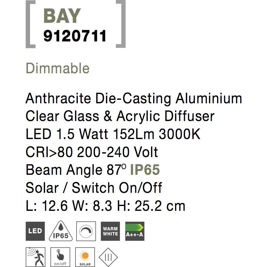 Thumbnail - Nova Luce, Gartenbeleuchtung, Bay (152 lm, IP65)
