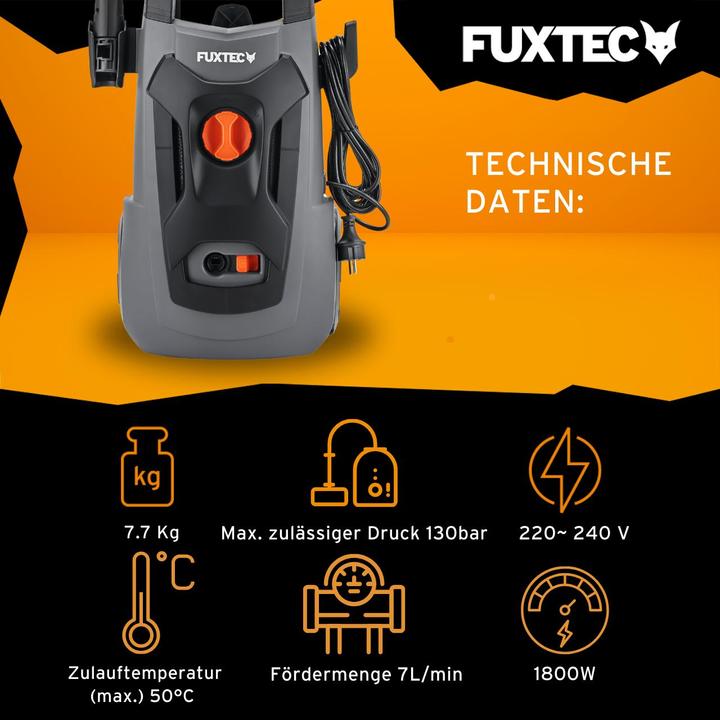 Actual product image Fuxtec Hochdruckreiniger FX-HDR1800 (Electrical connection)