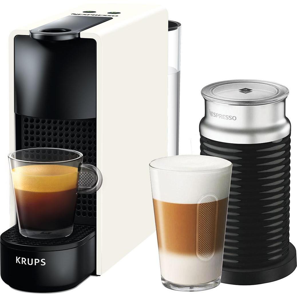 Krups Essenza Mini e Aeroccino 3, Macchina da caffè a capsule, Bianco