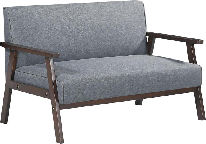 Produktbild En.Casa 2-Sitzer Polstersofa Kinda 121x69x75 cm Grau (2-Sitzer)