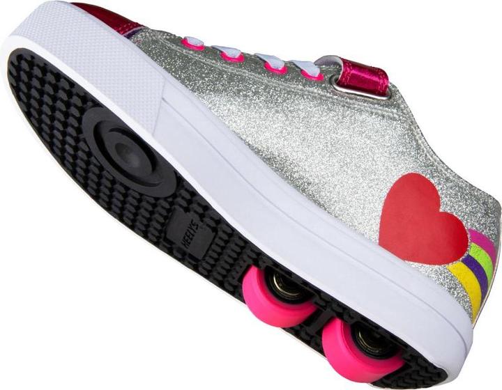 Actual product image Heelys X2 Snazzy Silver/Rainbow/Heart 2022 Shoes with Wheels (30)