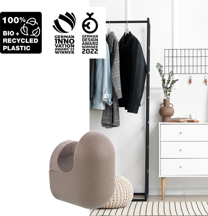 Actual product image Wagner System design yourself coat hook PILL WH 0421 with 1 hook taupe, 1 pc.