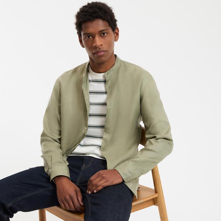 Immagine prodotto La Redoute Collections Gerades Leinenhemd mit Stehkragen (XL)