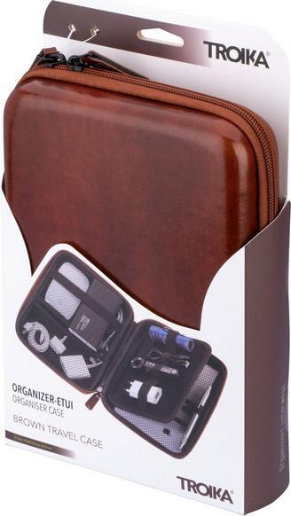 Actual product image Troika BROWN TRAVEL CASE Organiser case with zip, brown/black