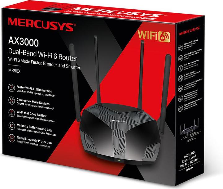 Produktbild Mercusys WL-Router MR3000X (AX3000/Dual-Band)