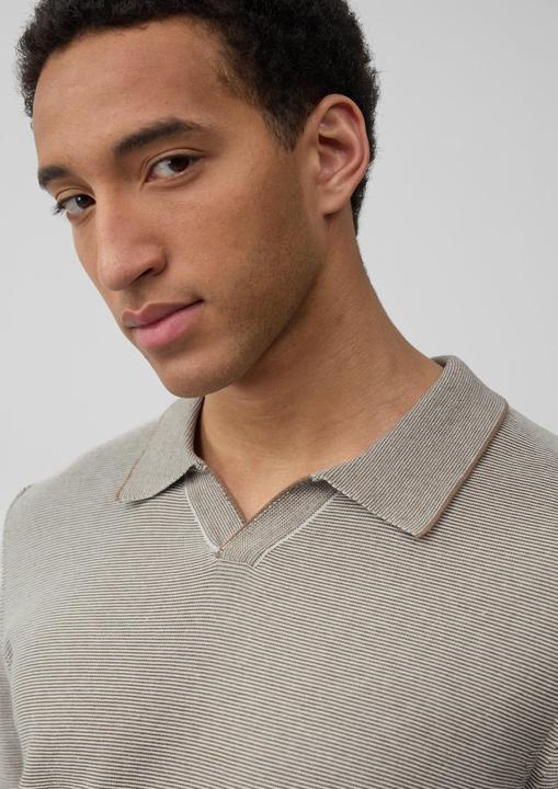 Produktbild s.Oliver Strickpullover Gestricktes Poloshirt aus Leinenmix (S)