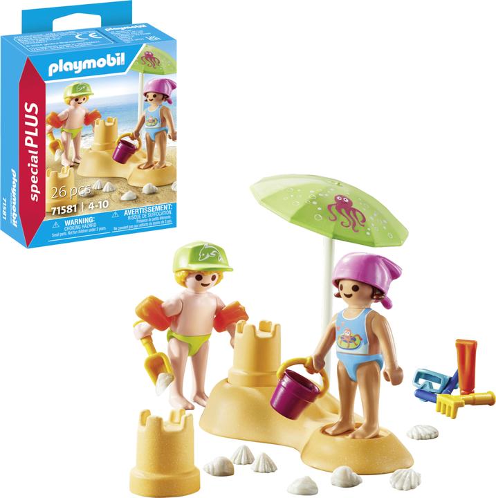 Immagine prodotto Playmobil Bambini con castello di sabbia (71581, Playmobil Special Plus)