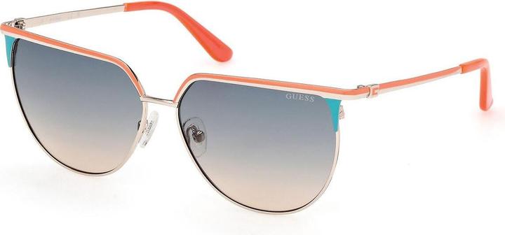 Guess Pink Green Cat Eye Metal Sunglasses