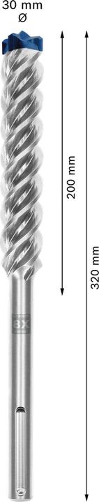 Produktbild Bosch Professional Zubehör EXPERT SDS max-8X Hammerbohrer, 30 x 200 x 320 mm (30 Millimeter)