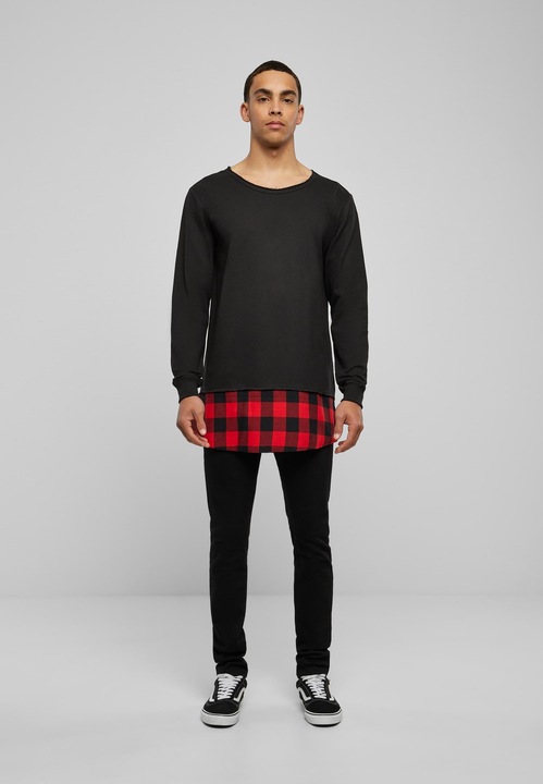 Actual product image Urban Classics Long Flanell Bottom Open Edge Crewneck (XL)