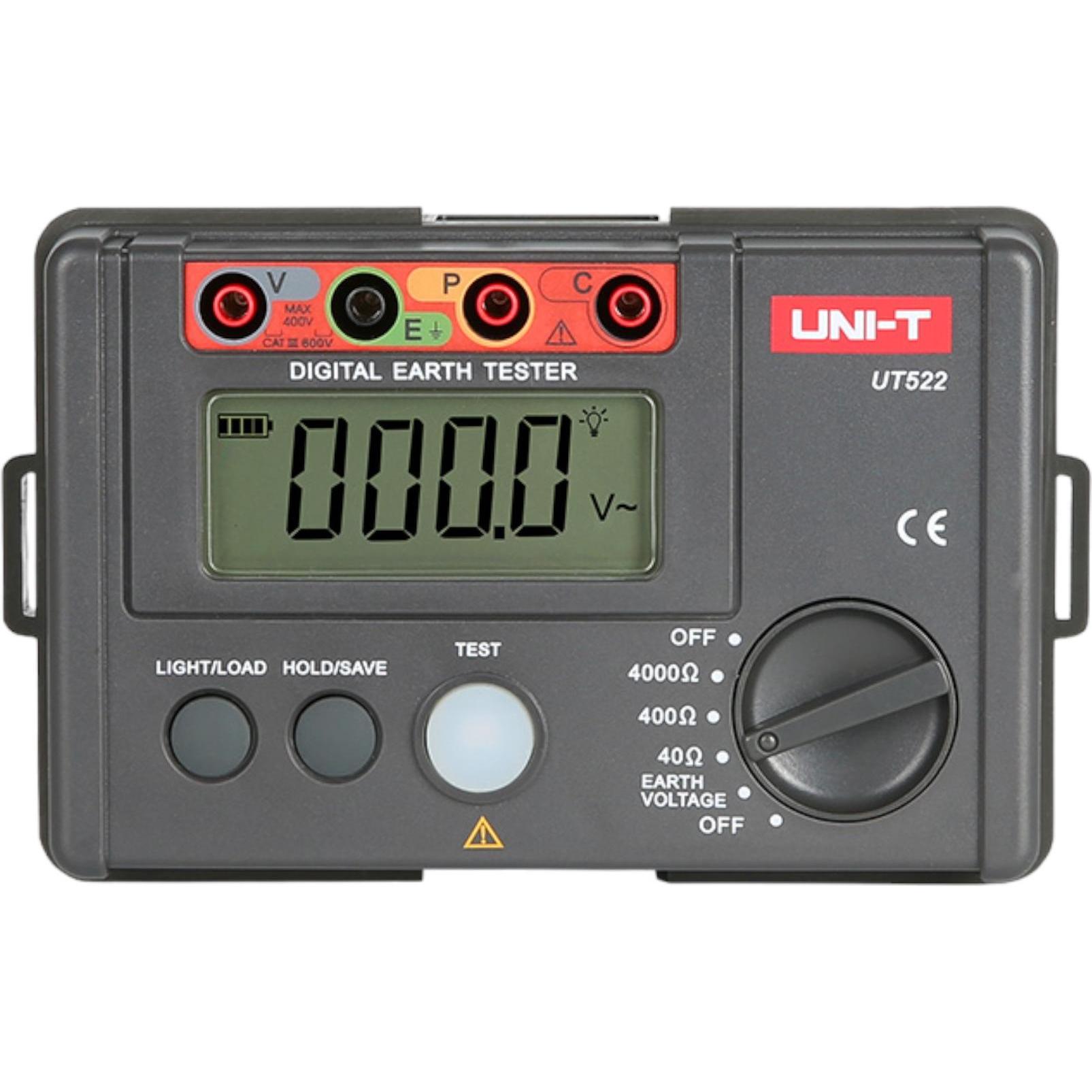 Thumbnail - Uni-T, Multimeter, UT522 Digitaler Erdungstester Erdungs-Widerstandsprüfer (CAT III 600V)