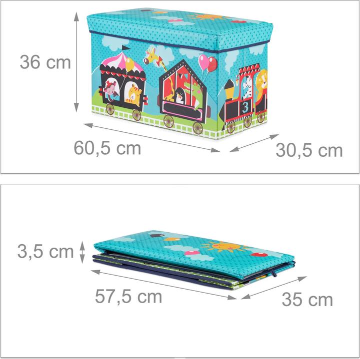 Actual product image Relaxdays Kids' Toy Box Ottoman