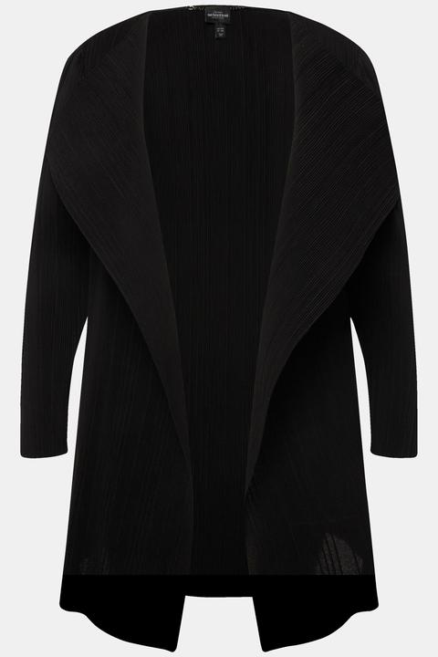 Actual product image Ulla Popken Wide Lapel Collar Open Shape Pleated Jacket (54)