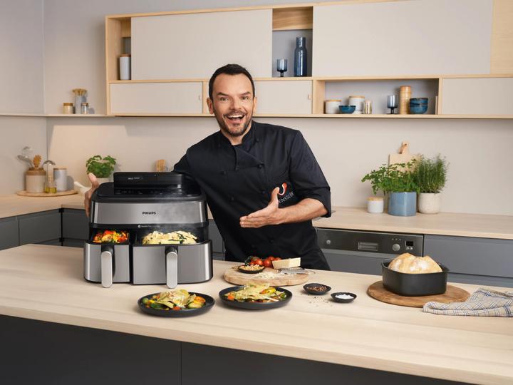 Actual product image Philips Steam Airfryer Dual Basket NA555/00