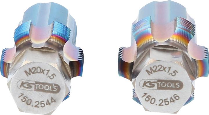 Produktbild KS Tools Gewindeschneider-Satz mit Führungsbolzen für Sensoren, 2-tlg