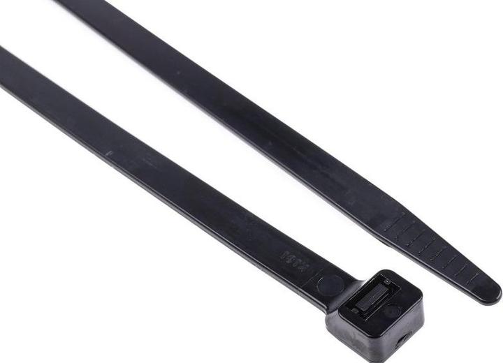 RS PRO Cable Tie 610x9.0 Black Nylon 66 H/duty (Kunststoffkabelbinder, 610 mm, 100 Stk.)