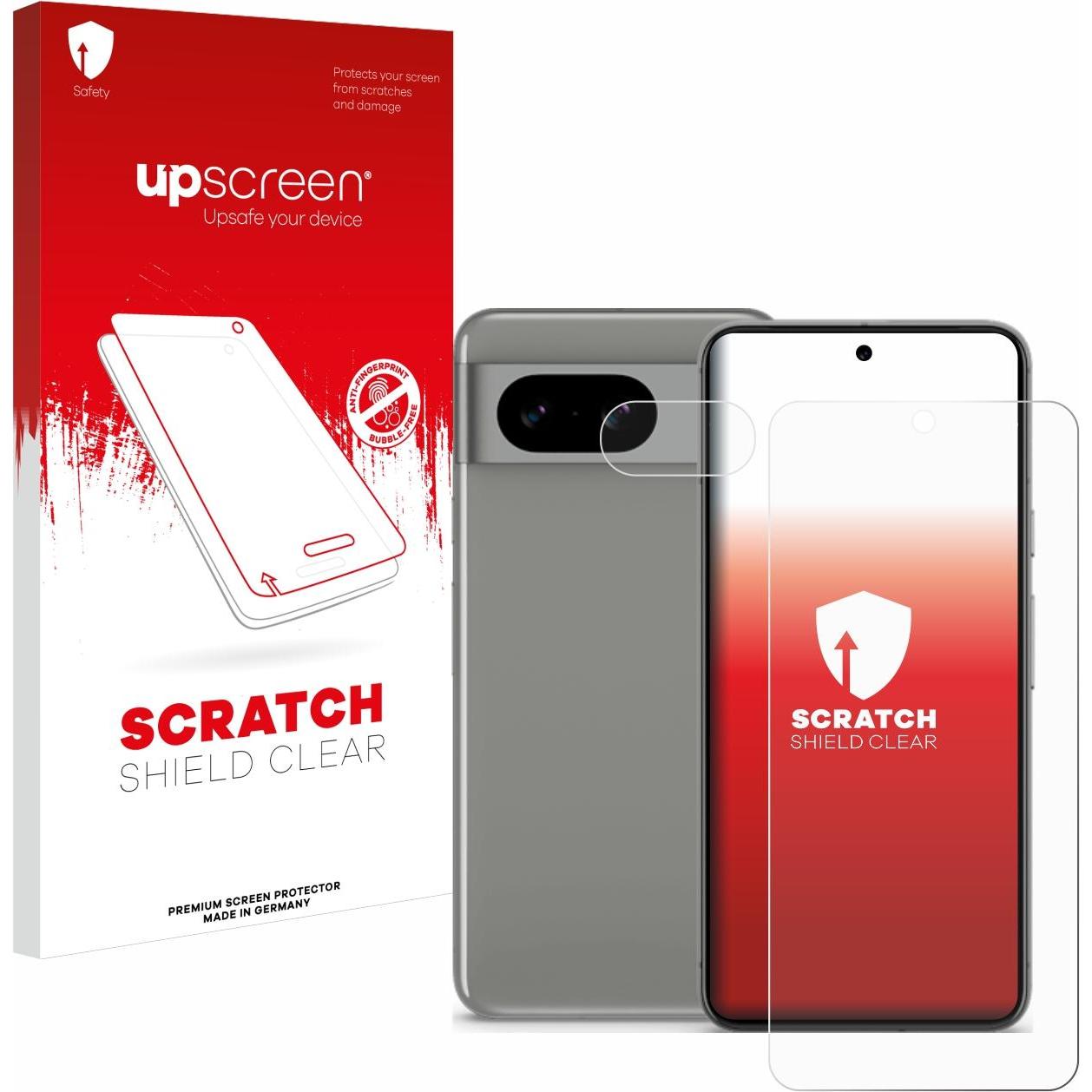 upscreen Scratch Shield Displayschutz (1 Stück, Google Pixel 8), Smartphone Schutzfolie, Transparent