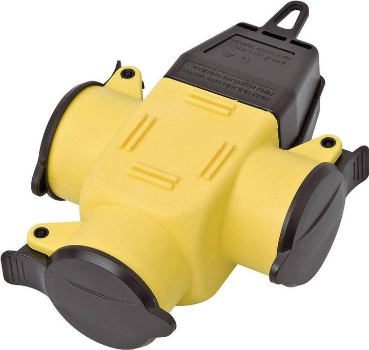 interBär 9007-006.01 3-way rubber coupling 230 V yellow IP44