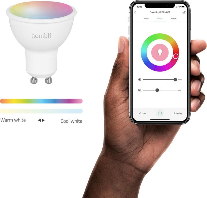 Produktbild Hombli Smart Spot (GU10, 5 W, 350 lm, 2 x, F)