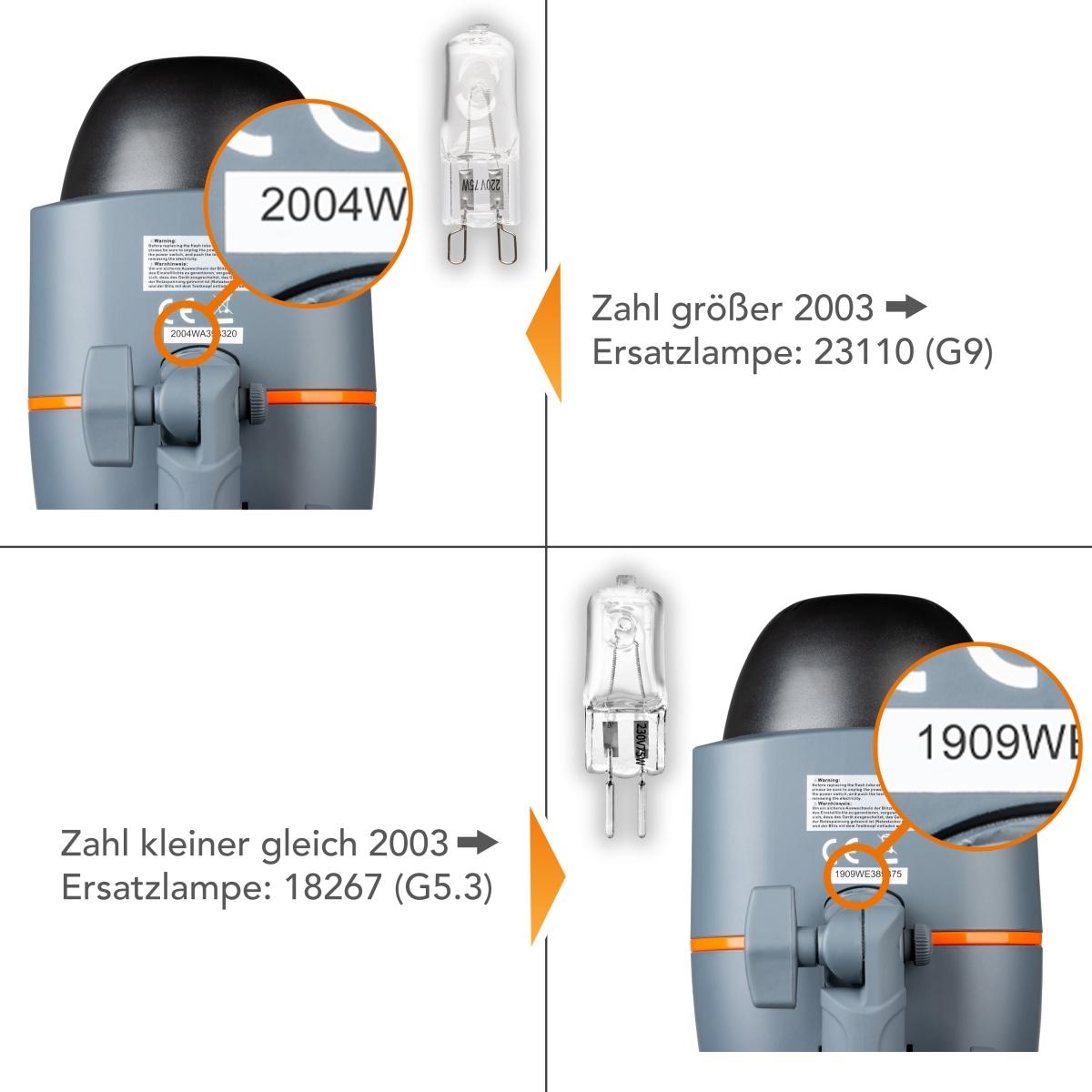 Thumbnail - Walimex Einstelllicht für Newcomer G9 75W, Studioblitz Zubehör, Transparent