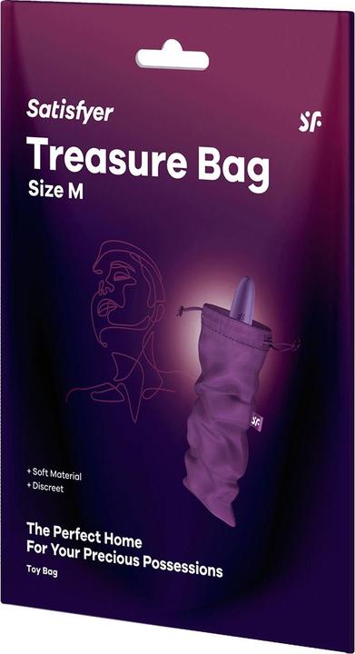 Image du produit Satisfyer Treasure Bags | Soft and Washable Material | Discreet Storage, Colour:Violet, Size:M