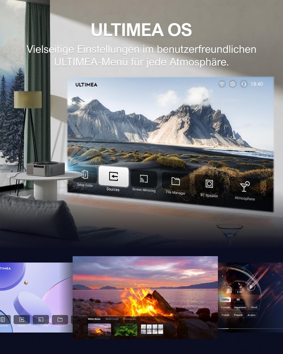 Actual product image Ultimea Apollo P40 (Full HD, 700 lm, 1.4:1)