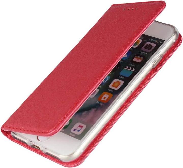 Actual product image Cover-Discount iPhone SE / 8 / 7 - Silk Texture Flip Case red (Apple iPhone 8, Apple iPhone 7)