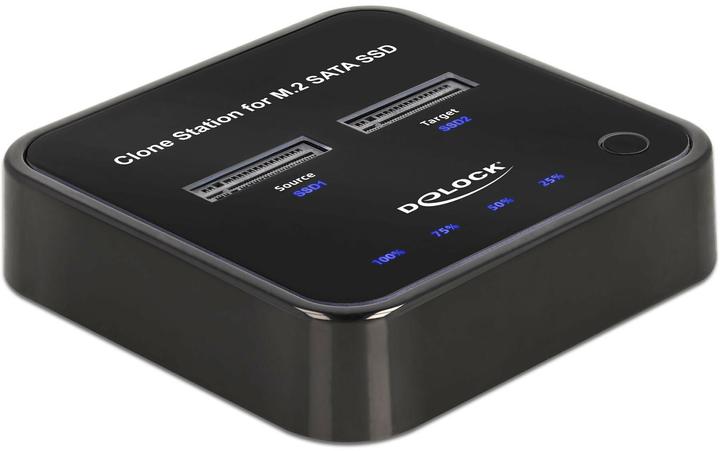 Delock M.2 docking station voor 2 x M.2 SATA SSD met kloonfunctie