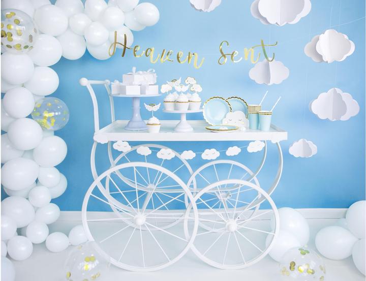 Produktbild Partydeco Girlande Wolken 145 x 5.5 cm, Weiss (1 Stück)