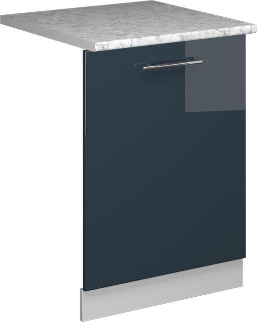 Dunkelblau hochglanz, Weiss